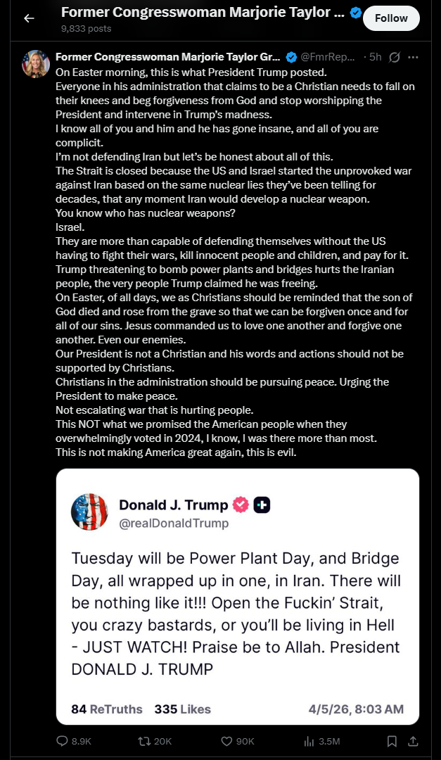 2026 04 05 Green Trump